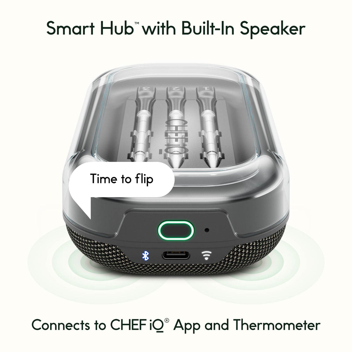 CHEF iQ Smart Thermometer Extra Probe No. 3, Bluetooth/WiFi Enabled, Must  Be Used with Smart Hub 