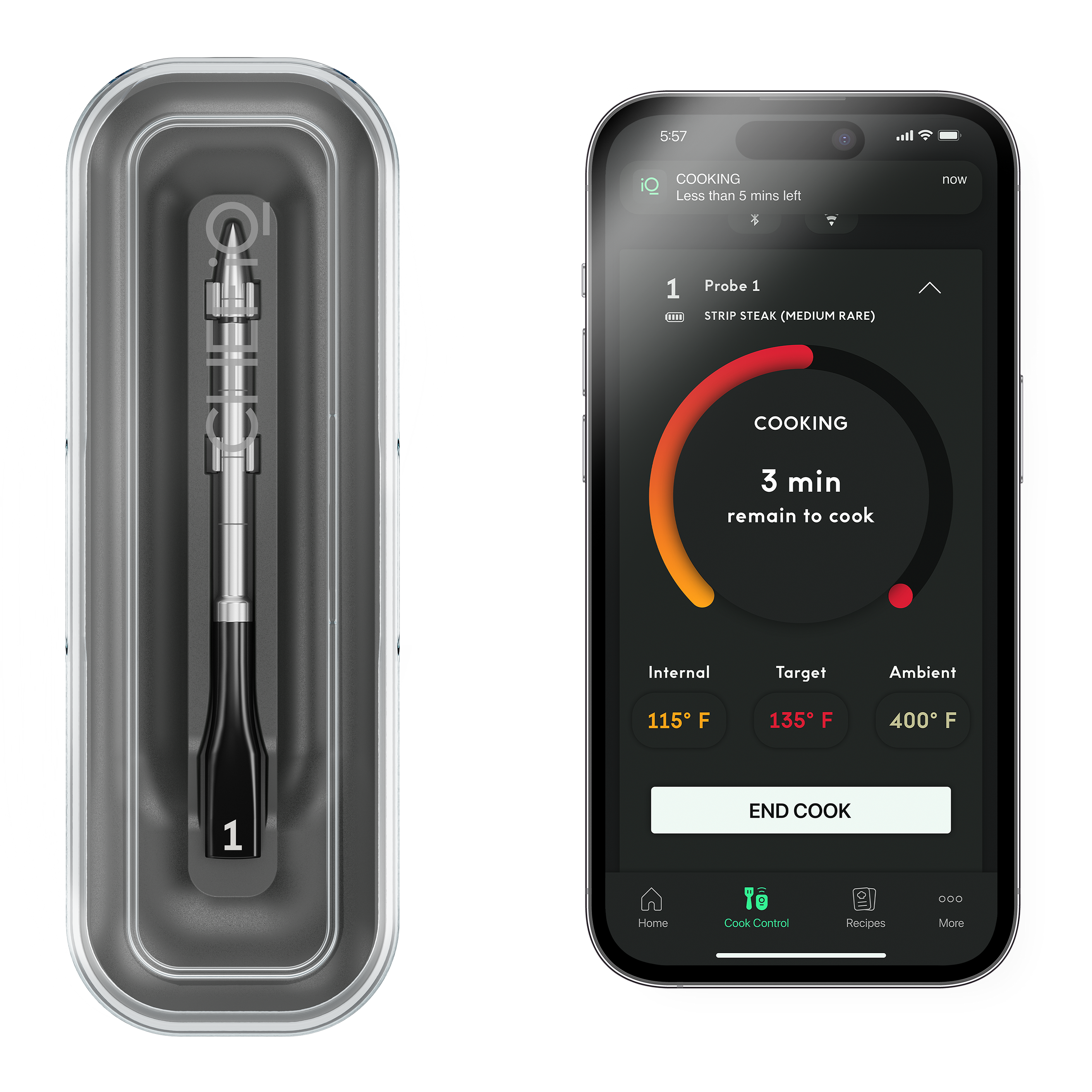 wireless meat therometer 3 probe set