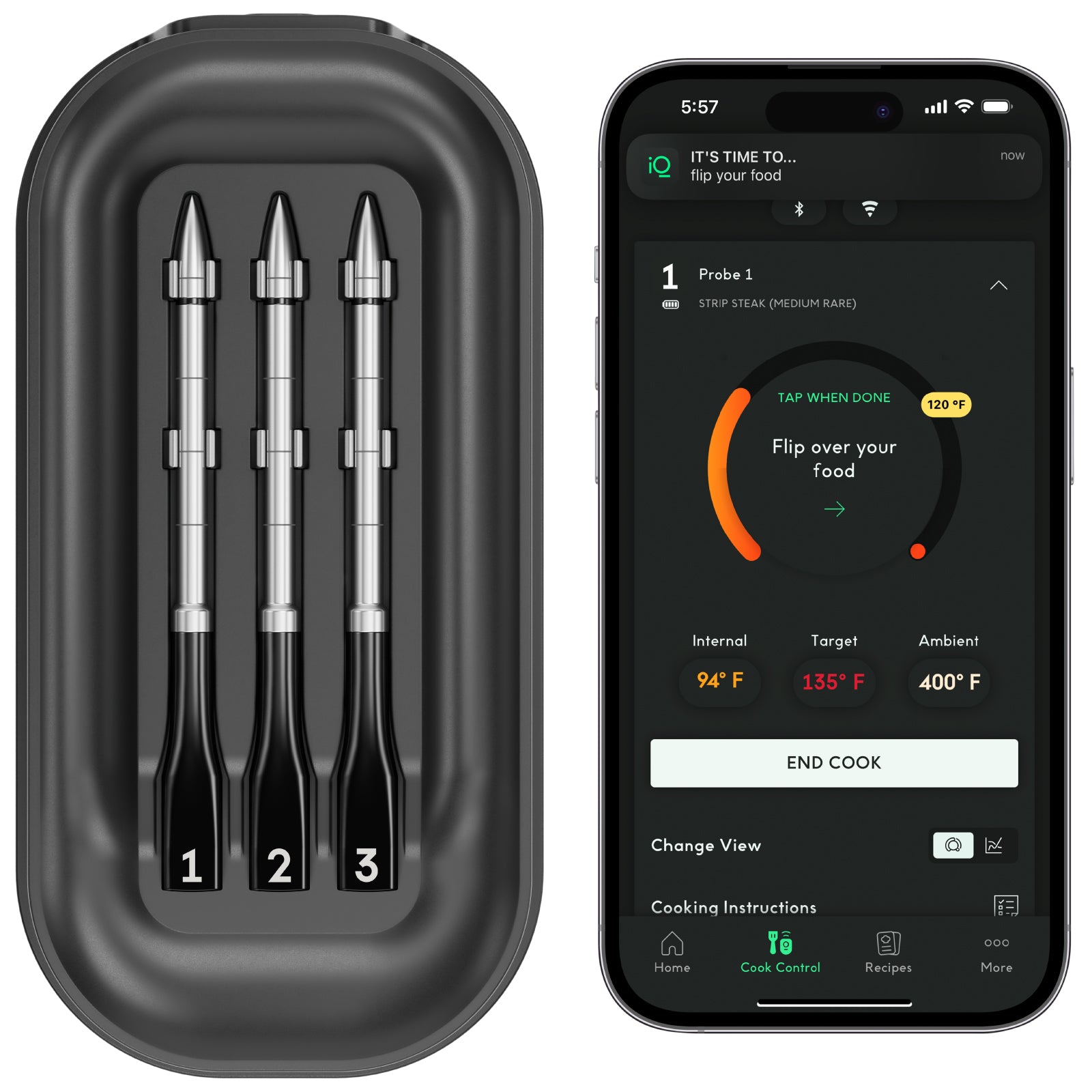 WiFi Pro Set, 2-Probe Package, Unlimited Range Wireless Meat Thermometer