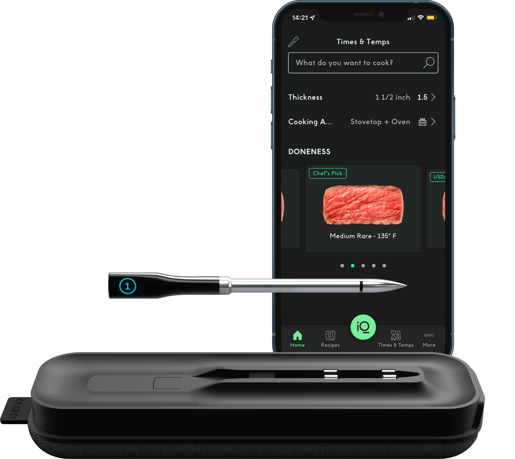 Chef iQ Smart Wireless Meat Thermometer, Unlimited Range